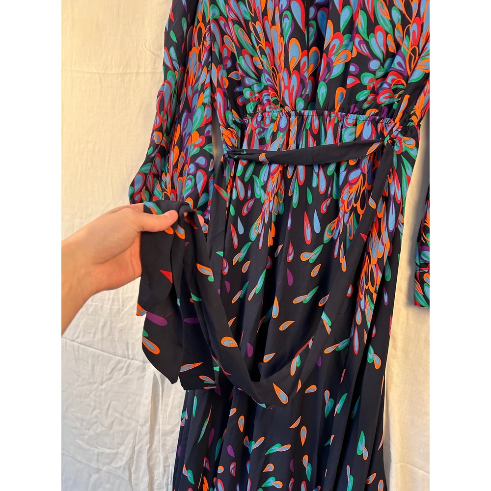 NWT Fashion Nova Wings Of A Feather Maxi Dress Multi Abstract Print XL #2272 - Picture 9 of 13